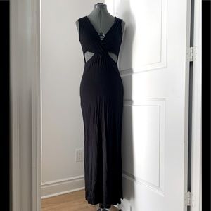 Black Light Knit Cut-Out Dress